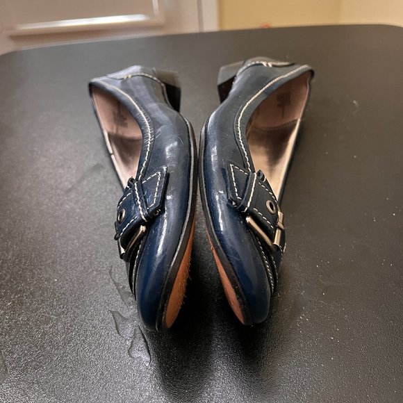 Ruby & bloom size 8 navy leather flats - Picture 2 of 12
